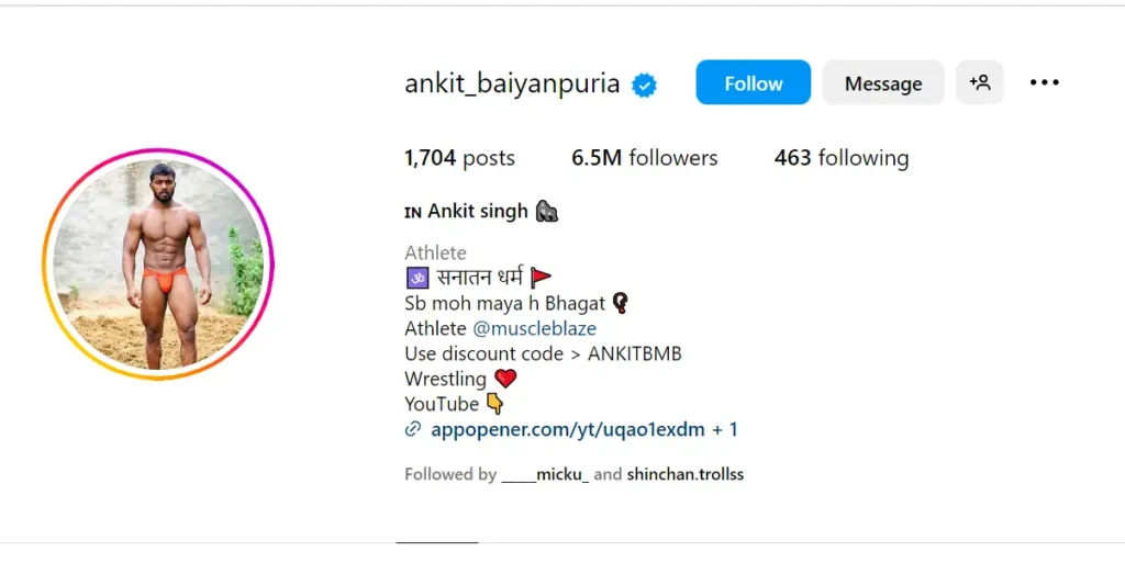 Ankit Baiyanpuria Instagram Earning